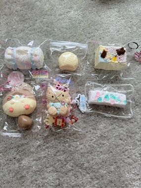 Pastel Taba Squishy Toy Pack Pink Cream Siamese kitty candy Doro studio 6 pieces